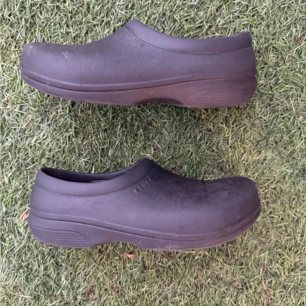 Crocs Black On The Clock LiteRide™ Work Slip-On Sz(7M -9W) - Picture 2 of 7